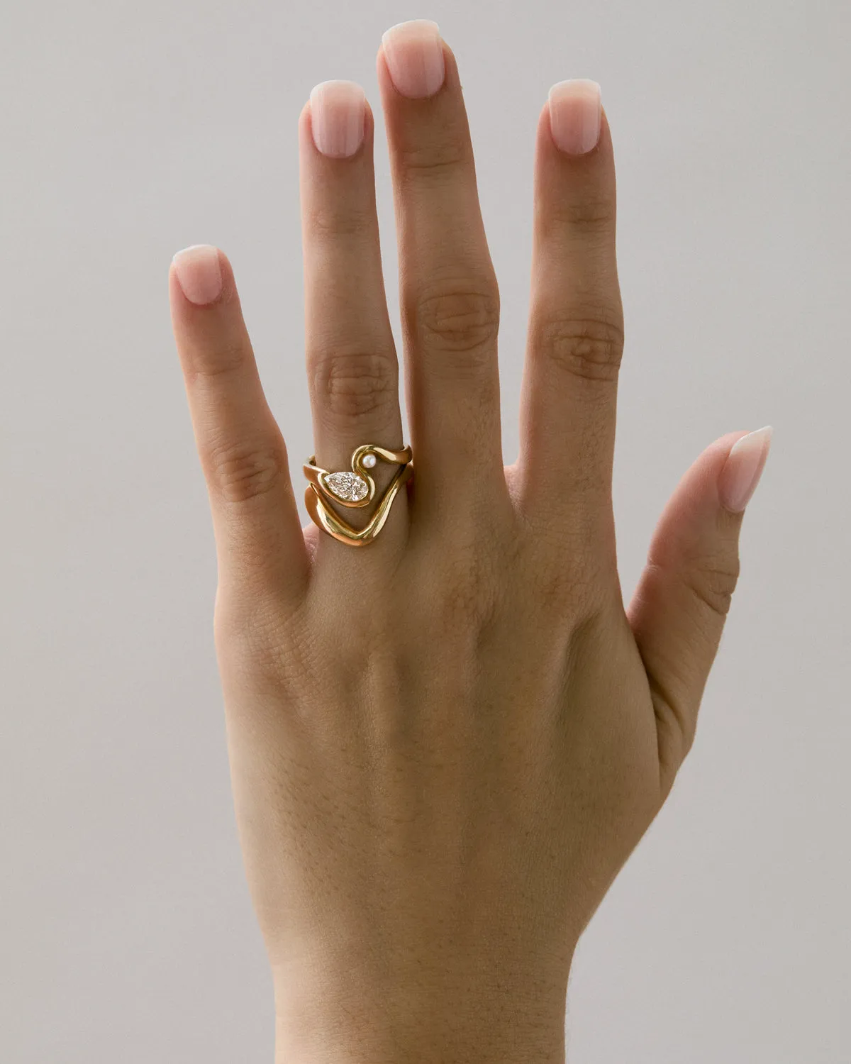 melted diamond ring