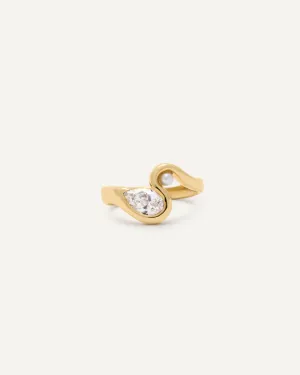 melted diamond ring