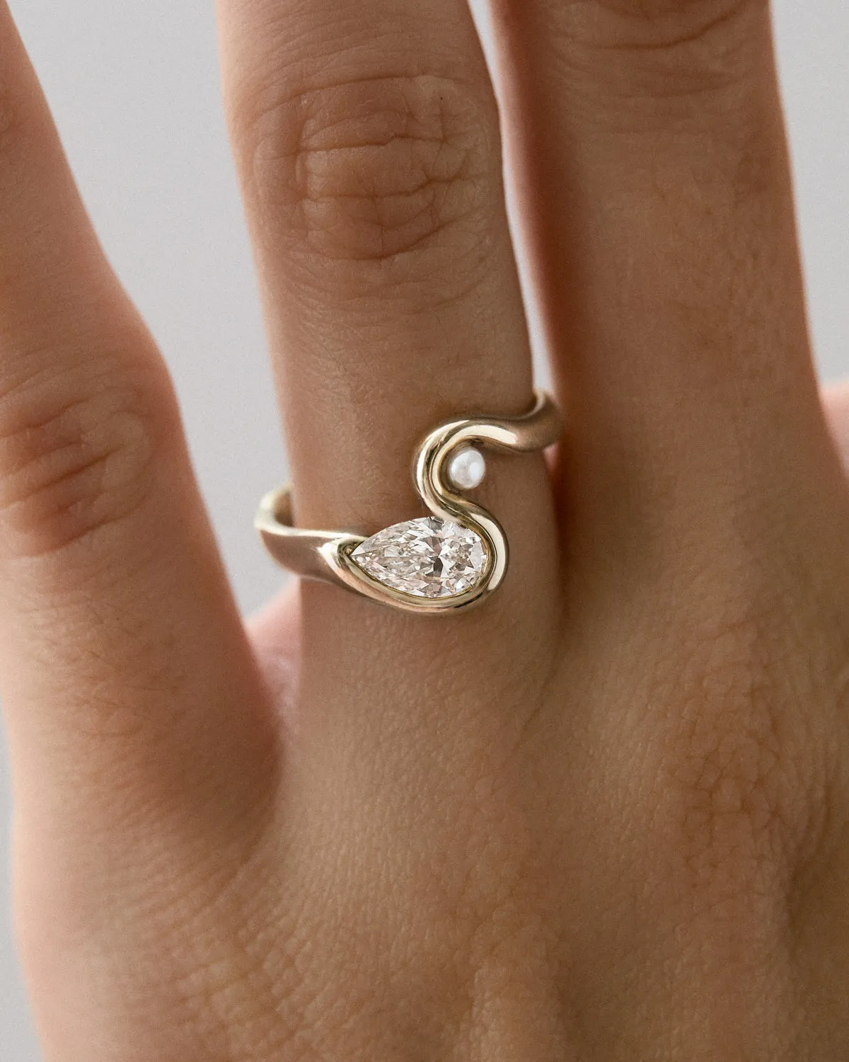 melted diamond ring