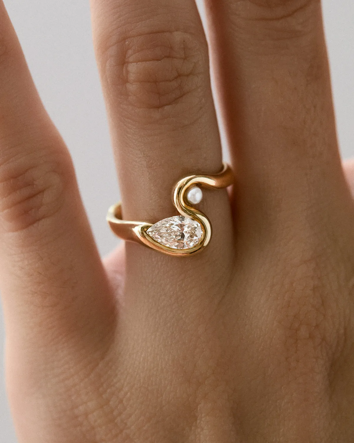melted diamond ring