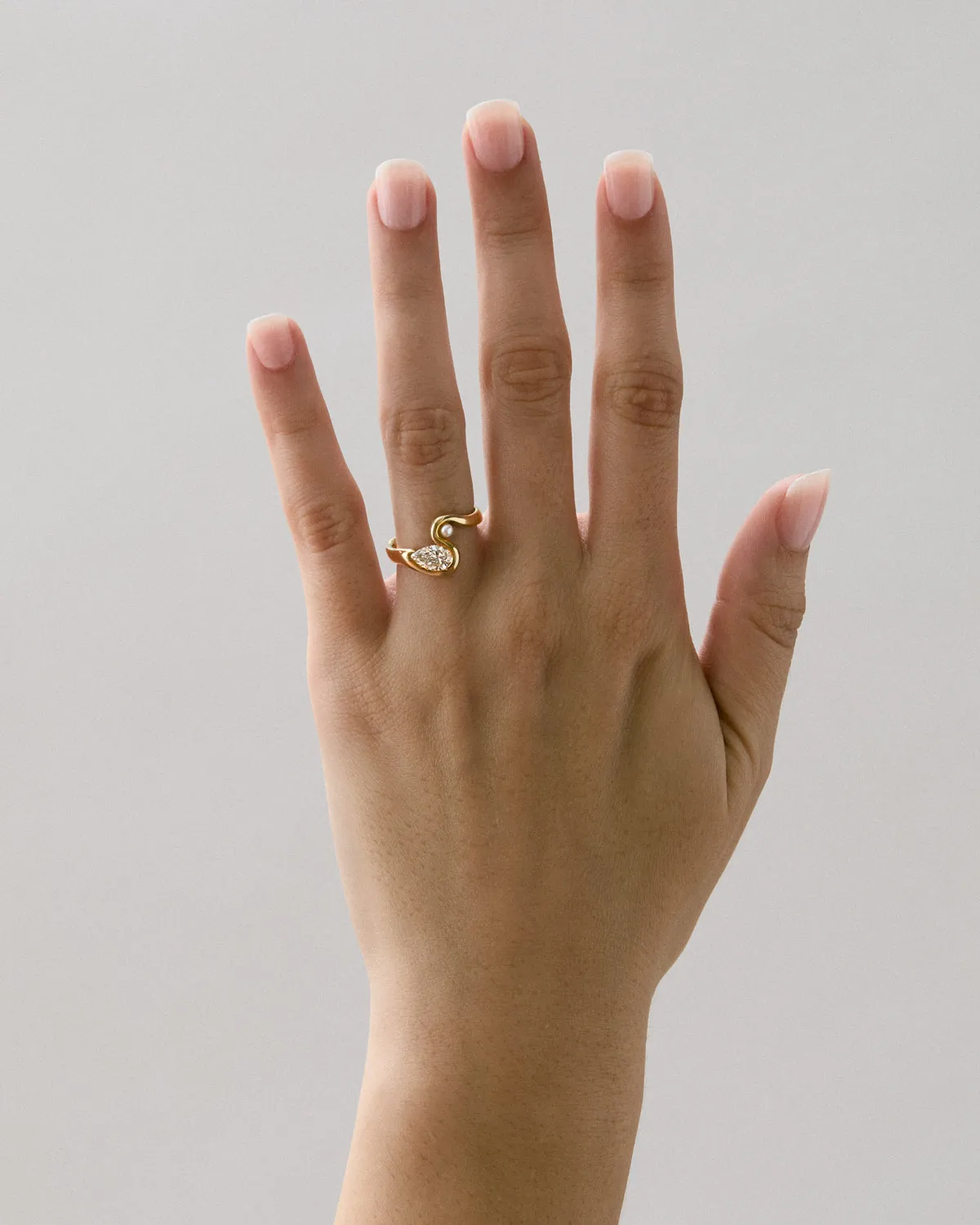 melted diamond ring