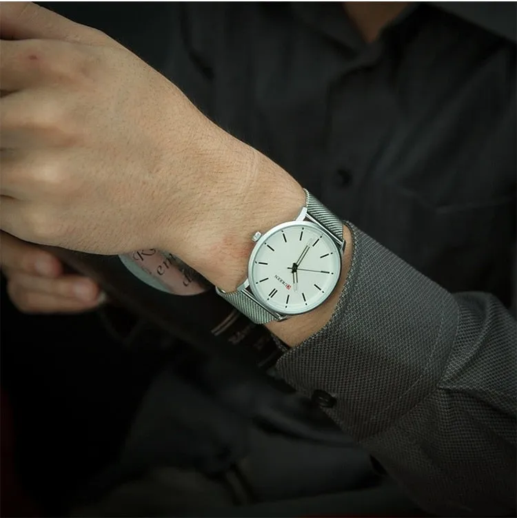 Mens Top Brand Watches CURREN Luxury Quartz Watch Men Waterproof Sport Wrist Watch For Men Slim Mesh Clock Relogio Masculino