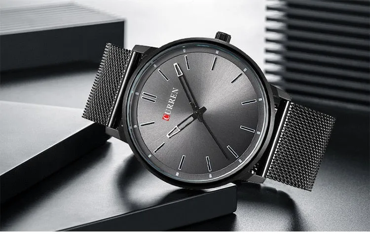 Mens Top Brand Watches CURREN Luxury Quartz Watch Men Waterproof Sport Wrist Watch For Men Slim Mesh Clock Relogio Masculino