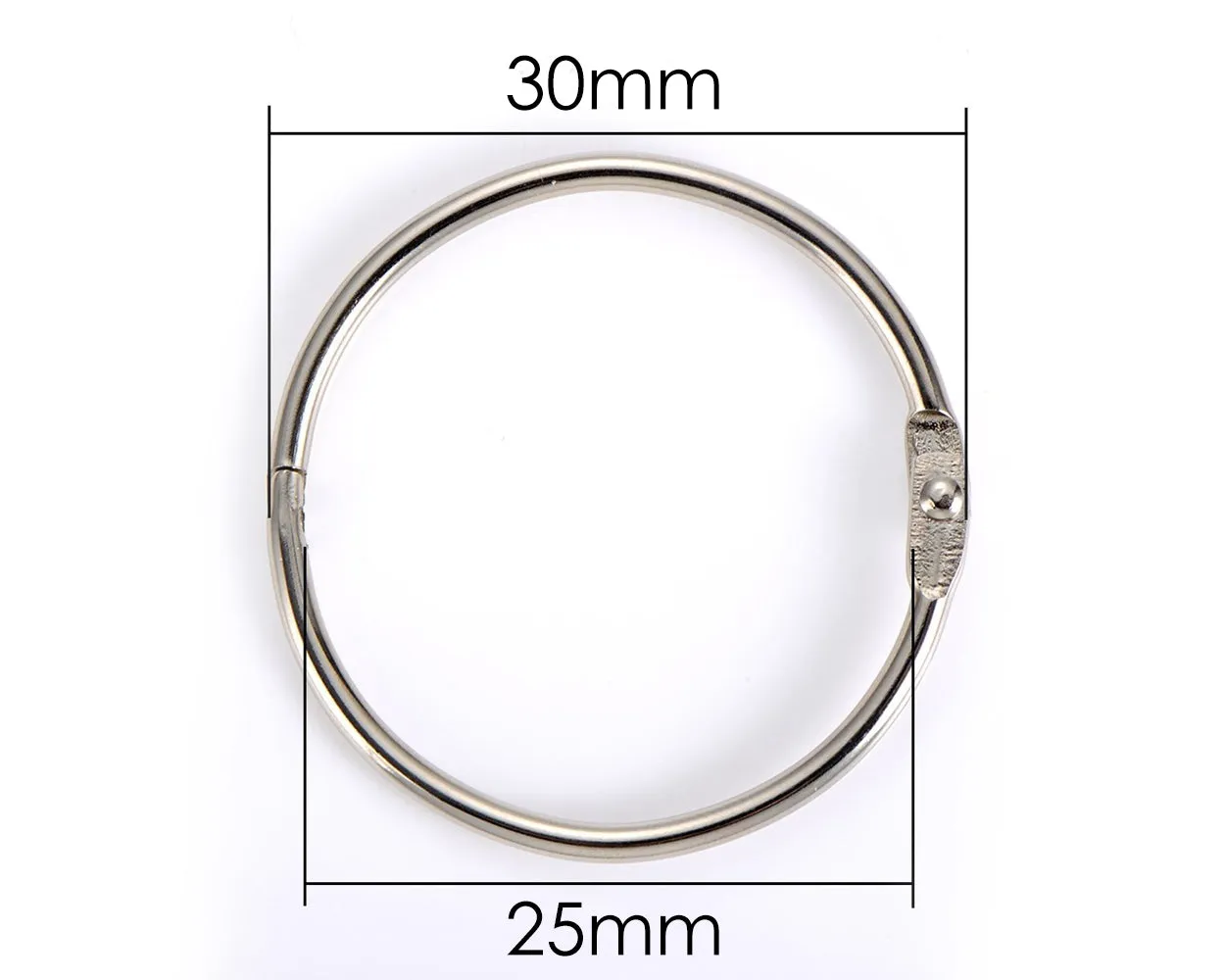 Metal Loose Leaf Binder Rings Set of 20