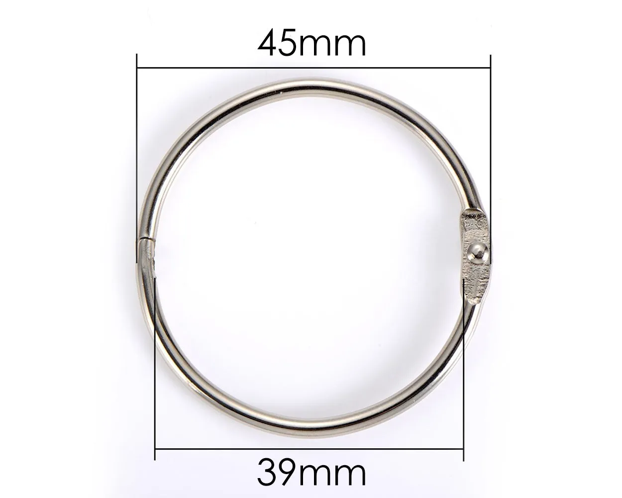Metal Loose Leaf Binder Rings Set of 20