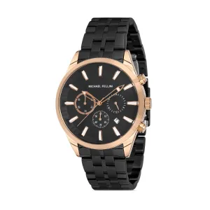 Michael Fellini Black Stainless Steel Black Dial Quartz Watch for Gents - MF2261-4