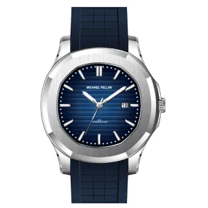Michael Fellini Blue Silicone Strap Blue Dial Quartz Watch for Gents - MF2364-01