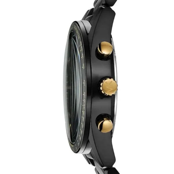 Michael Kors Accelerator Black Stainless Steel Black Dial Chronograph Quartz Watch for Gents - MK9113
