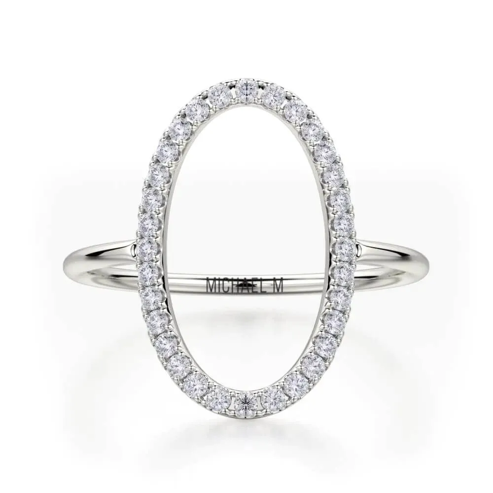 Michael M Open Oval Diamond Ring F303-6.5