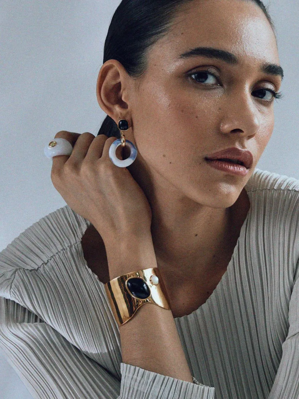 Midnight Gold-Plated Organic Cuff