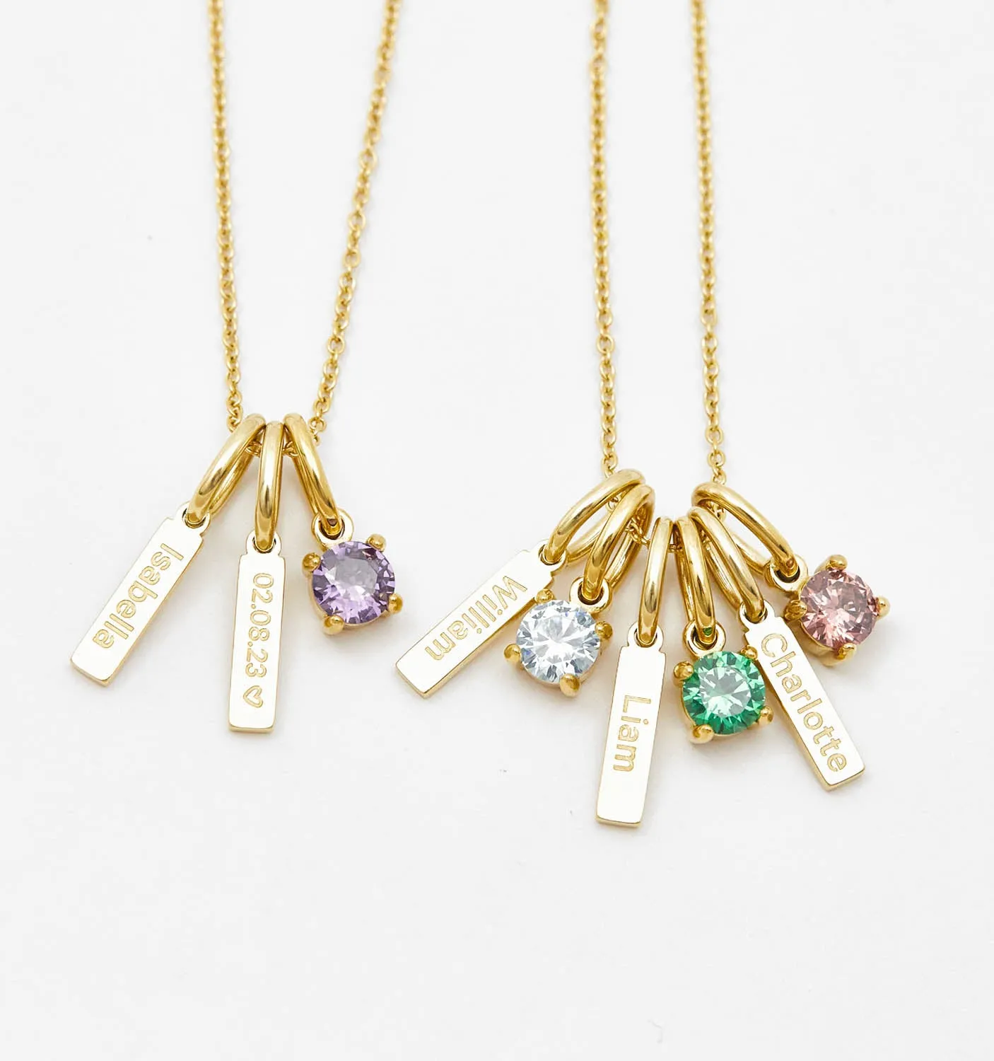 Mini Bar Birthstone Necklace