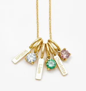 Mini Bar Birthstone Necklace
