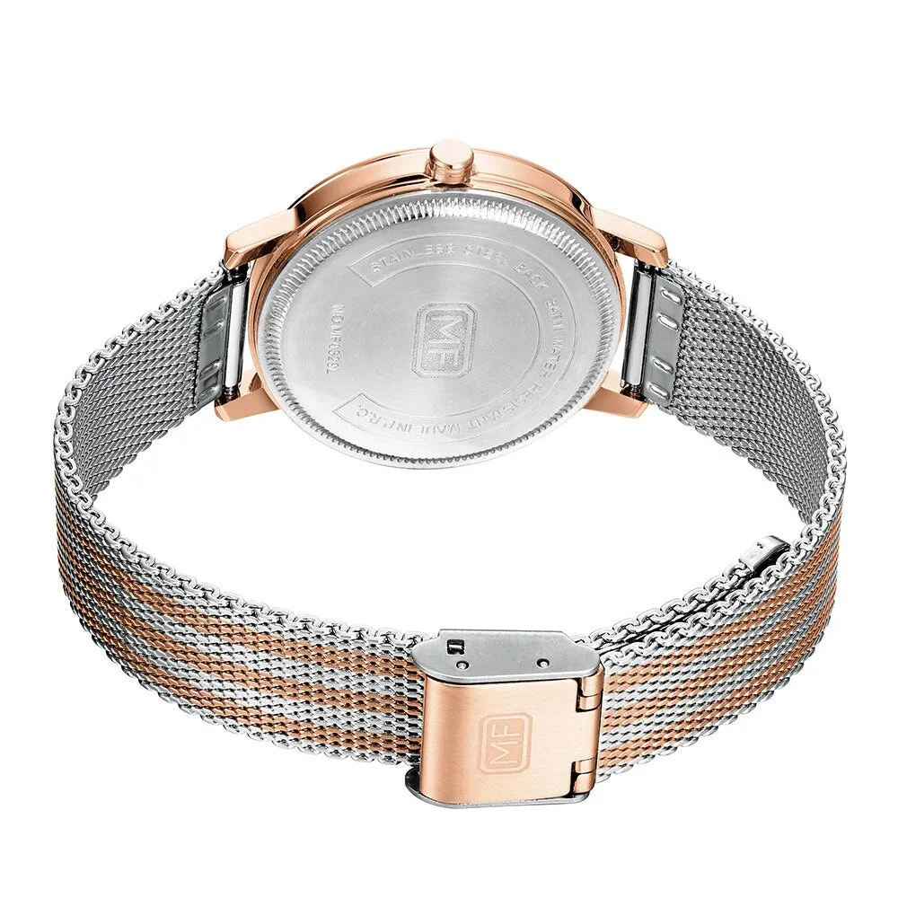 MINI FOCUS Women Rose gold Watches Top Luxury Brand Fashion Casual Ladies Quartz Watch Mesh Steel Band Lady Clock Montre Femme