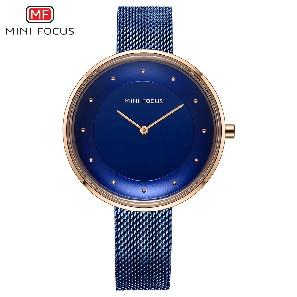MINI FOCUS Women Watch Luxury Top Brand Business Watches Womens Clock Steel Mesh Watchband Simple Fashion Watch Ladies Relogio