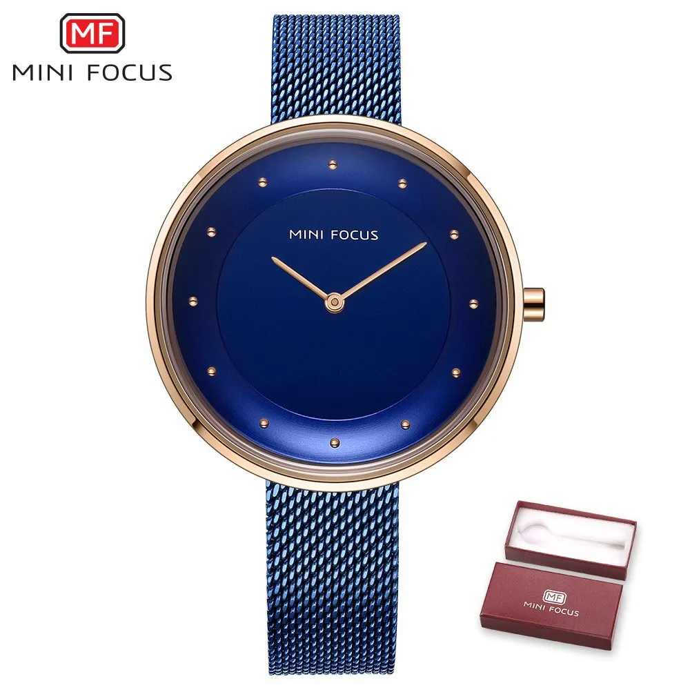 MINI FOCUS Women Watch Luxury Top Brand Business Watches Womens Clock Steel Mesh Watchband Simple Fashion Watch Ladies Relogio
