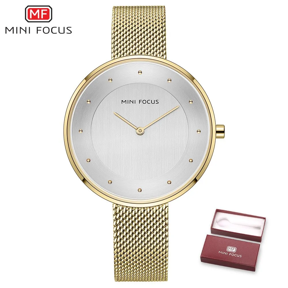MINI FOCUS Women Watch Luxury Top Brand Business Watches Womens Clock Steel Mesh Watchband Simple Fashion Watch Ladies Relogio