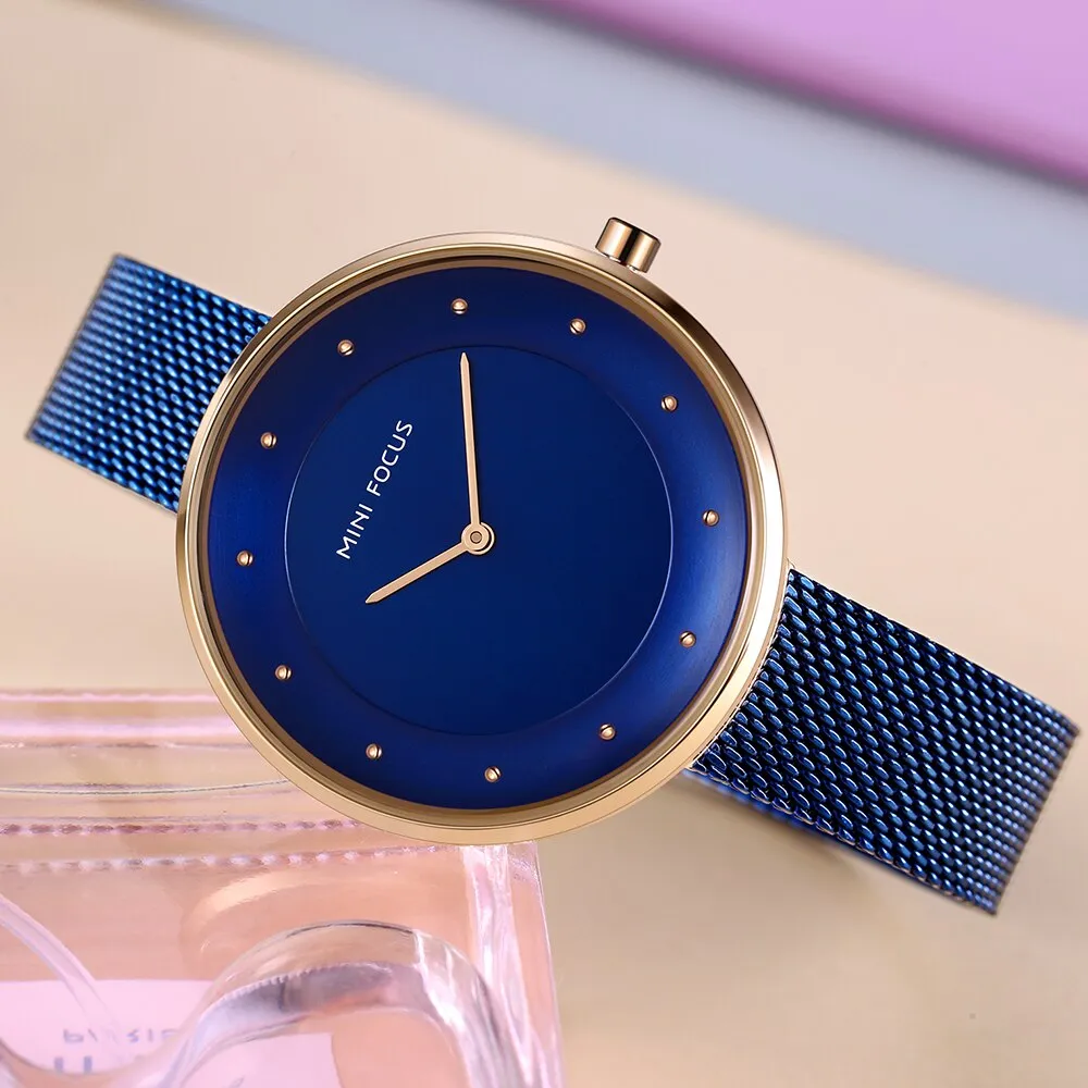 MINI FOCUS Women Watch Luxury Top Brand Business Watches Womens Clock Steel Mesh Watchband Simple Fashion Watch Ladies Relogio