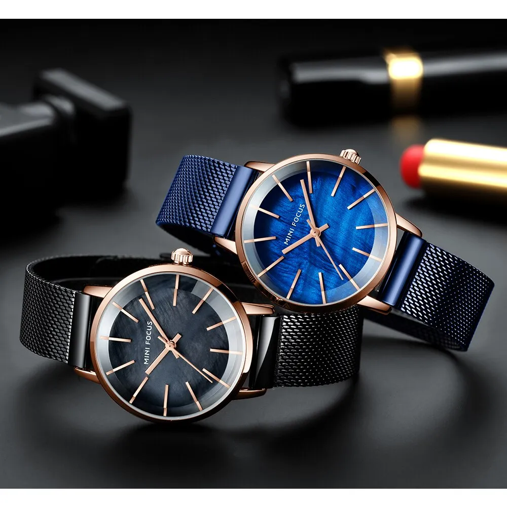 MINI FOCUS Women Watch Top Luxury Brand  Female Waterproof Fashion Lady watches Woman Mesh Belt Quartz Wristwatch Reloj Mujer