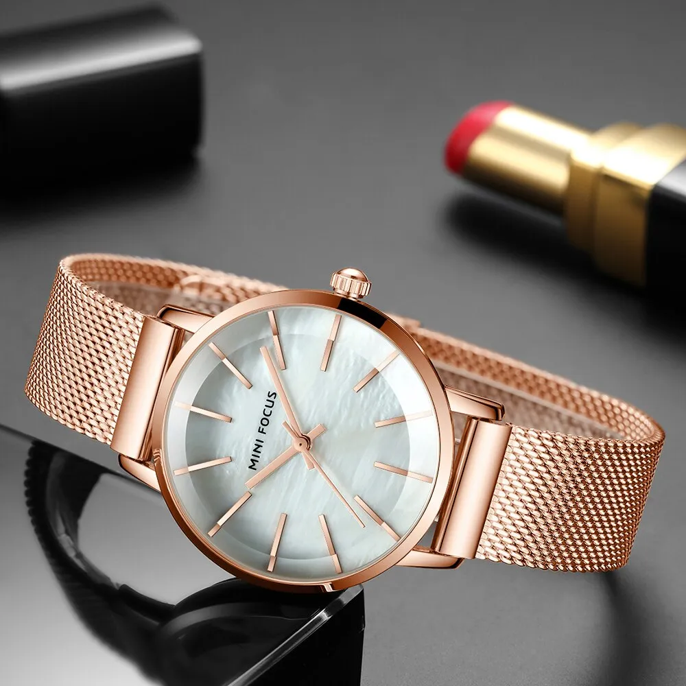 MINI FOCUS Women Watch Top Luxury Brand  Female Waterproof Fashion Lady watches Woman Mesh Belt Quartz Wristwatch Reloj Mujer