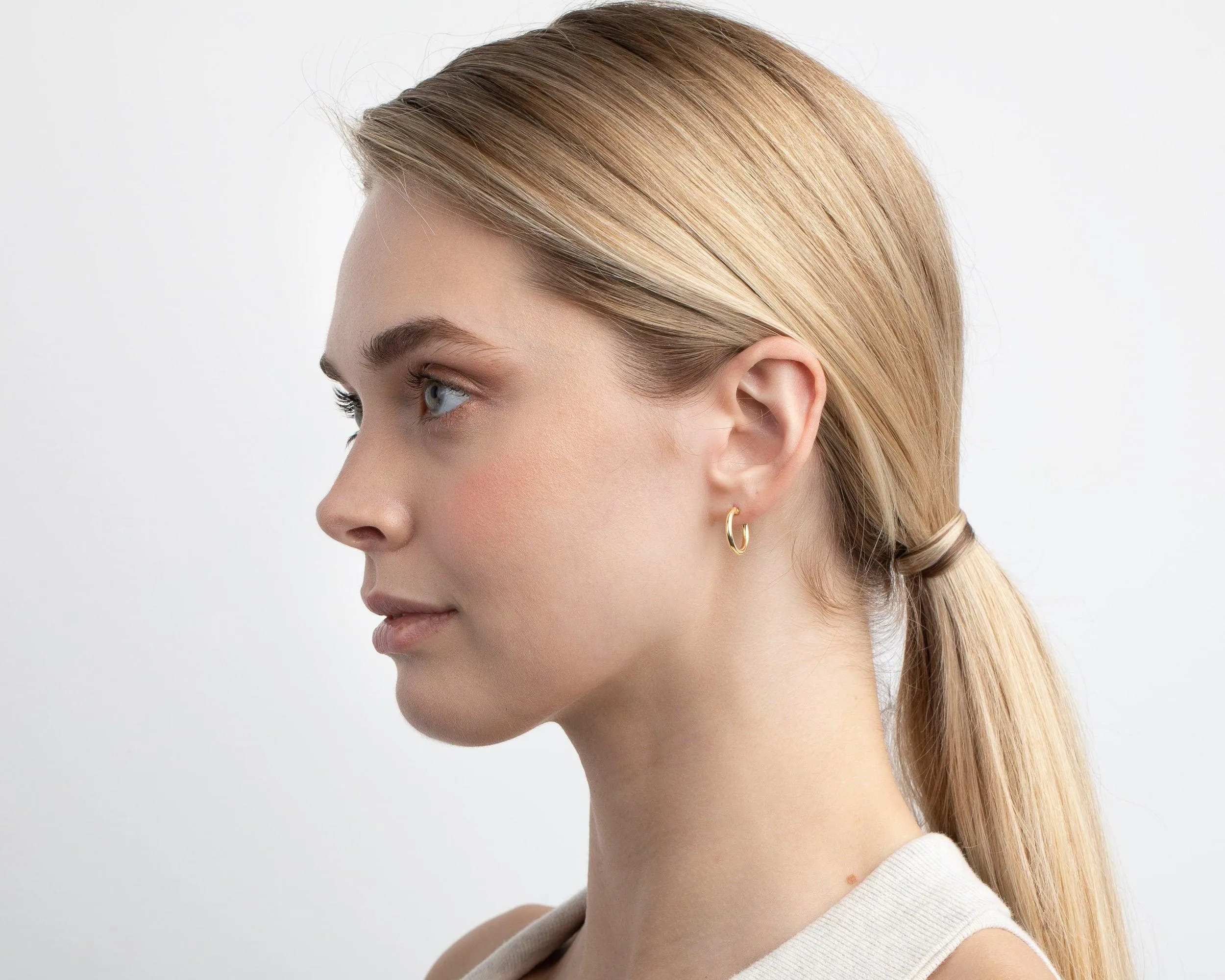 Minimalist Hoops Earrings - 18K Gold Vermeil