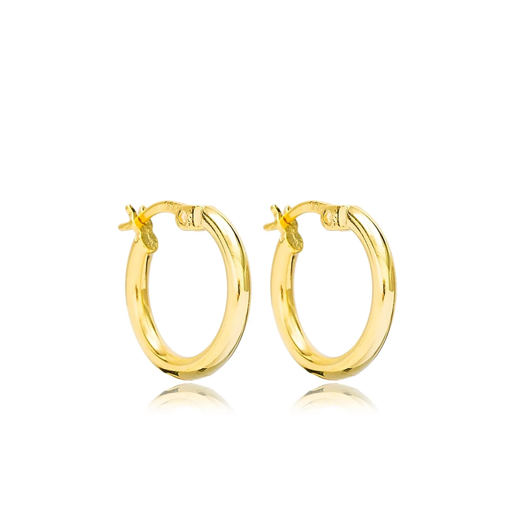 Minimalist Hoops Earrings - 18K Gold Vermeil