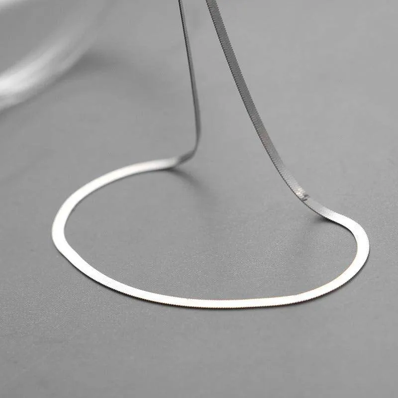 Minimalist Silver & Gold Herringbone Necklaces