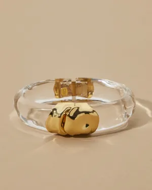 Molten Gold Lucite Hinge Bracelet