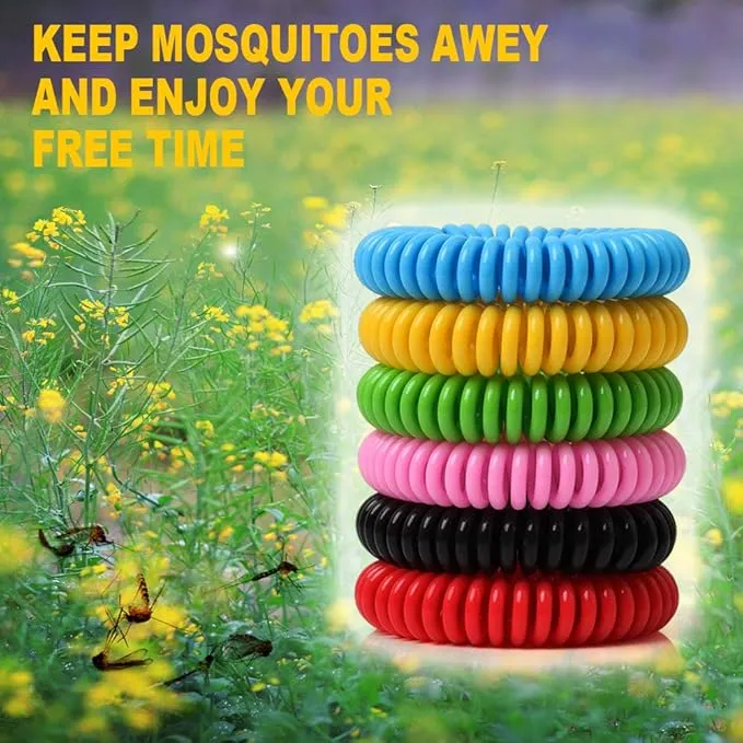 Mosquito Bracelets, 36 Pack Individually Wrapped, DEET Free, Natural and Waterproof Band