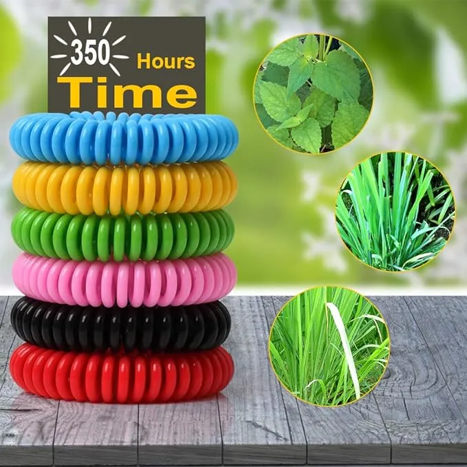 Mosquito Bracelets, 36 Pack Individually Wrapped, DEET Free, Natural and Waterproof Band