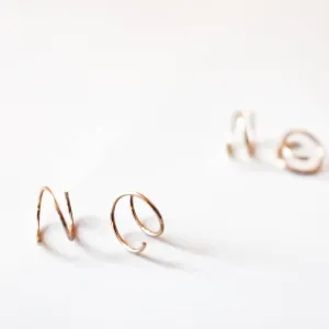 Muri Illusion Threader Double Hoops // 14k GF or Silver
