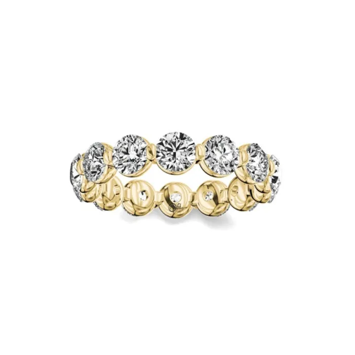 My Caroline Yellow Gold 3.00ctw Round Brilliant Eternity Wedding Band- UVC1038YR5JK