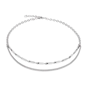 Necklace Twisted Layers silver