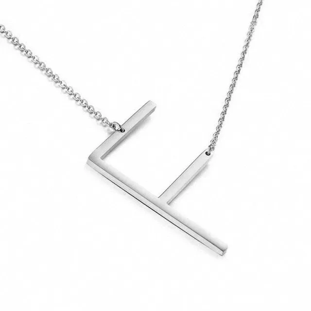 New Minimalist A-Z Letter Name Initial Necklaces For Women Big Letter Pendant Necklace