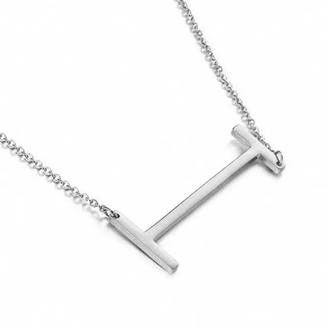 New Minimalist A-Z Letter Name Initial Necklaces For Women Big Letter Pendant Necklace