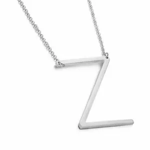 New Minimalist A-Z Letter Name Initial Necklaces For Women Big Letter Pendant Necklace