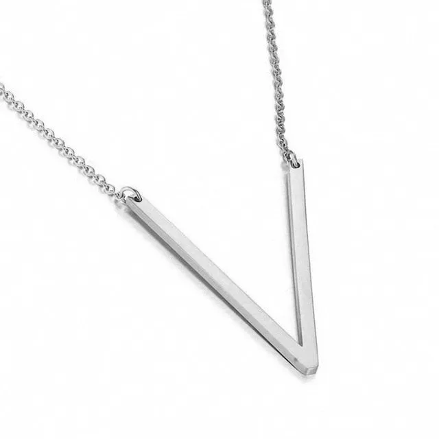 New Minimalist A-Z Letter Name Initial Necklaces For Women Big Letter Pendant Necklace