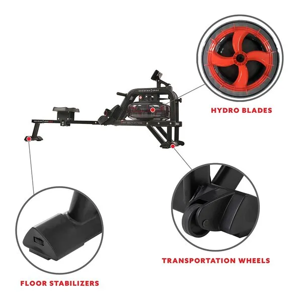 Obsidian Surge Water Rowing Machine Rower