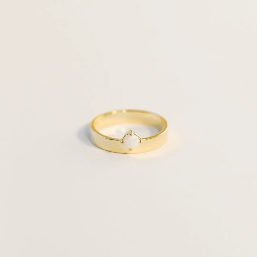 Offset Opal Ring, Size 6