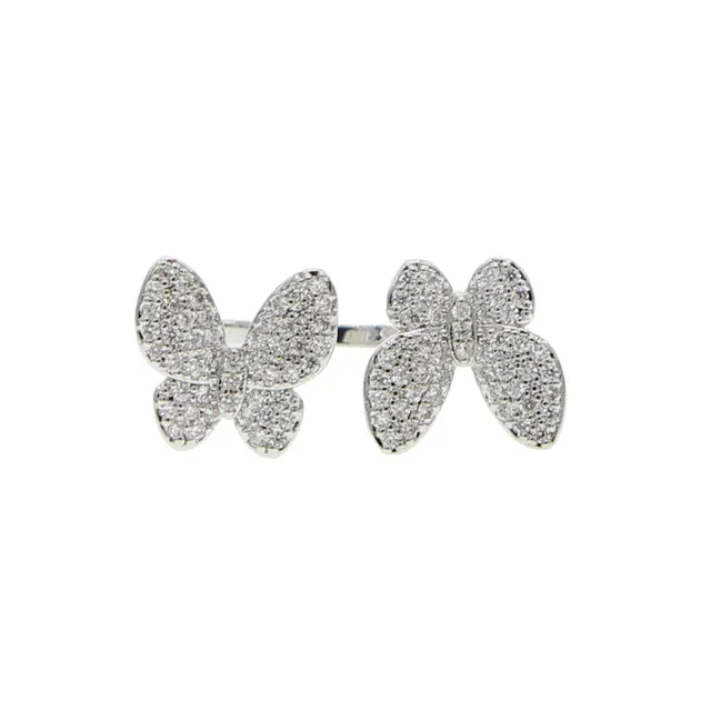 Open Adjusted Butterfly Ring
