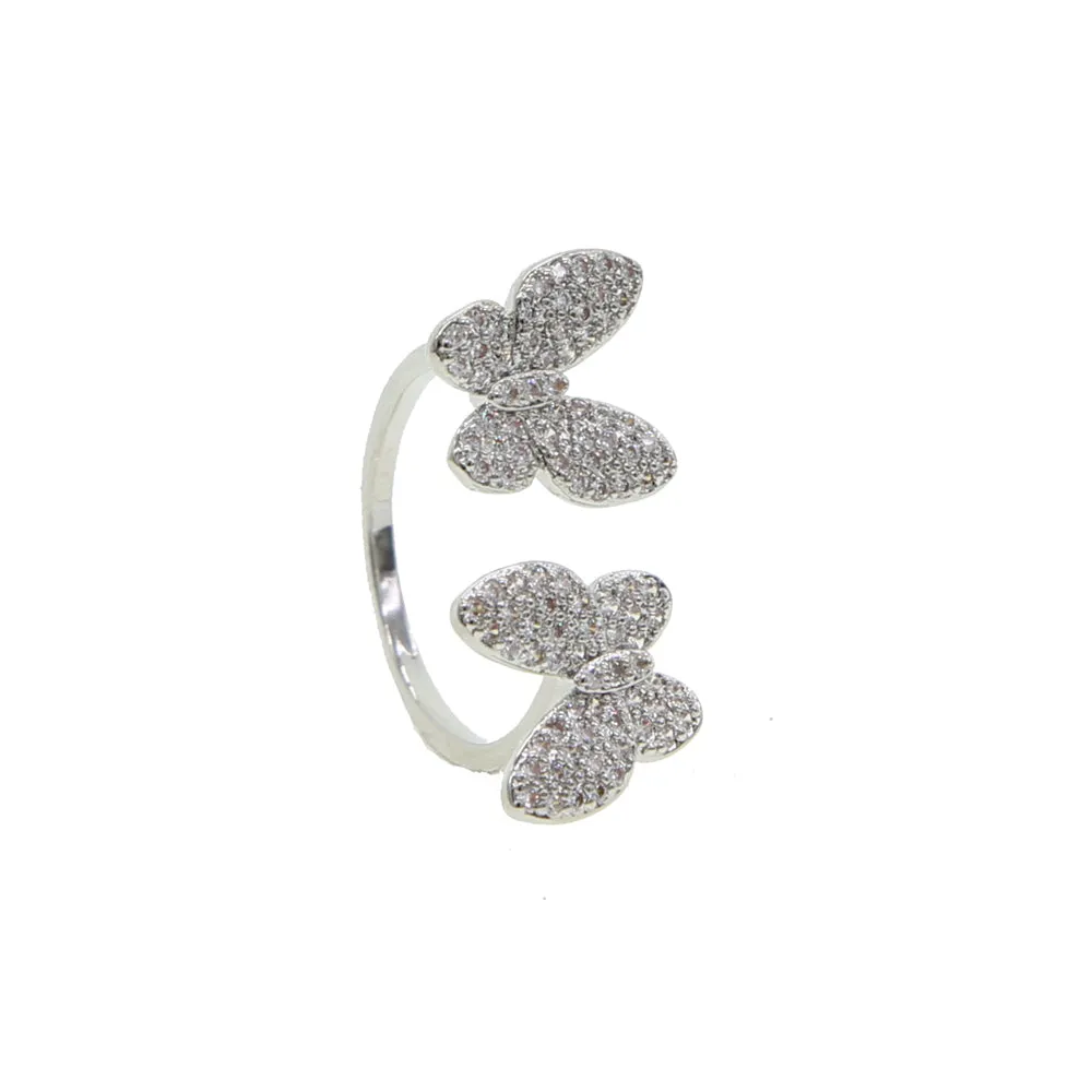 Open Adjusted Butterfly Ring
