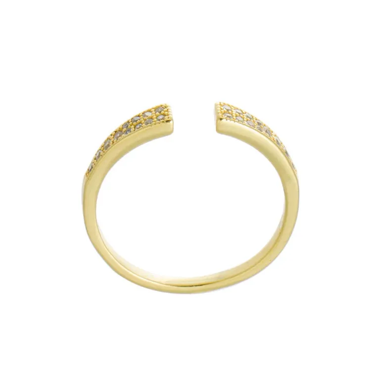 Open CZ Pave Ring - Gold or Silver