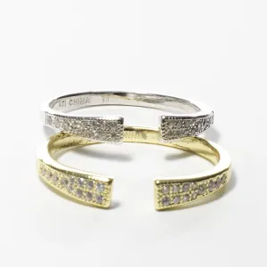 Open CZ Pave Ring - Gold or Silver