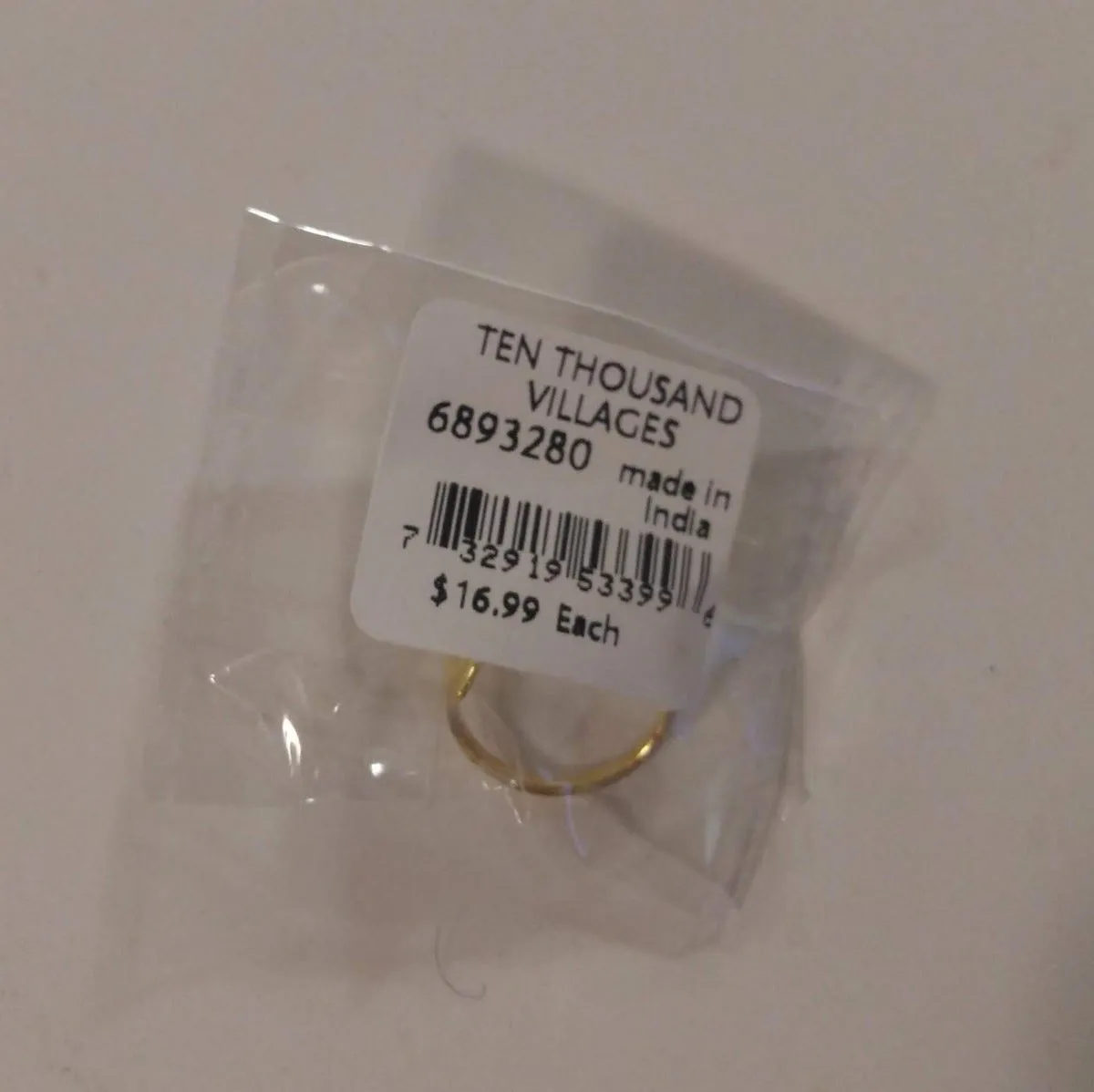 Open Diamond Brass Ring