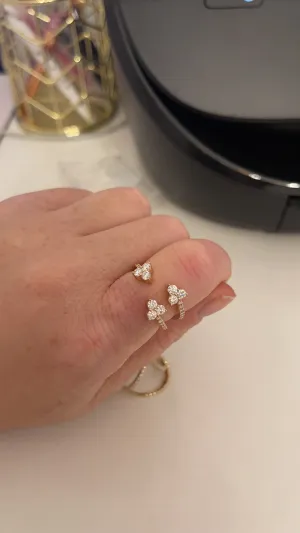 Open Diamond Trio Ring