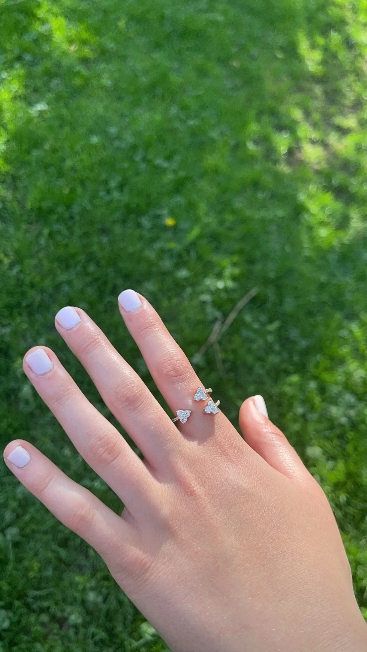 Open Diamond Trio Ring