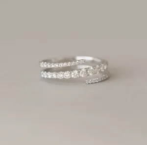 Open Diamond Wrap Ring