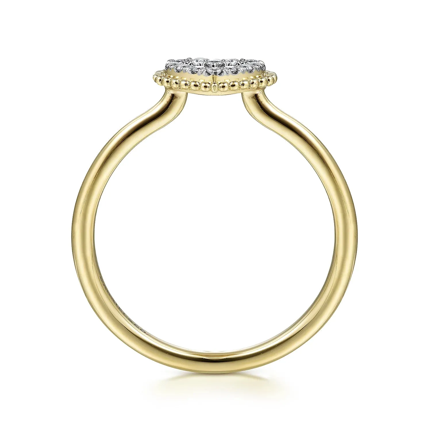 Open Heart Diamond Ring