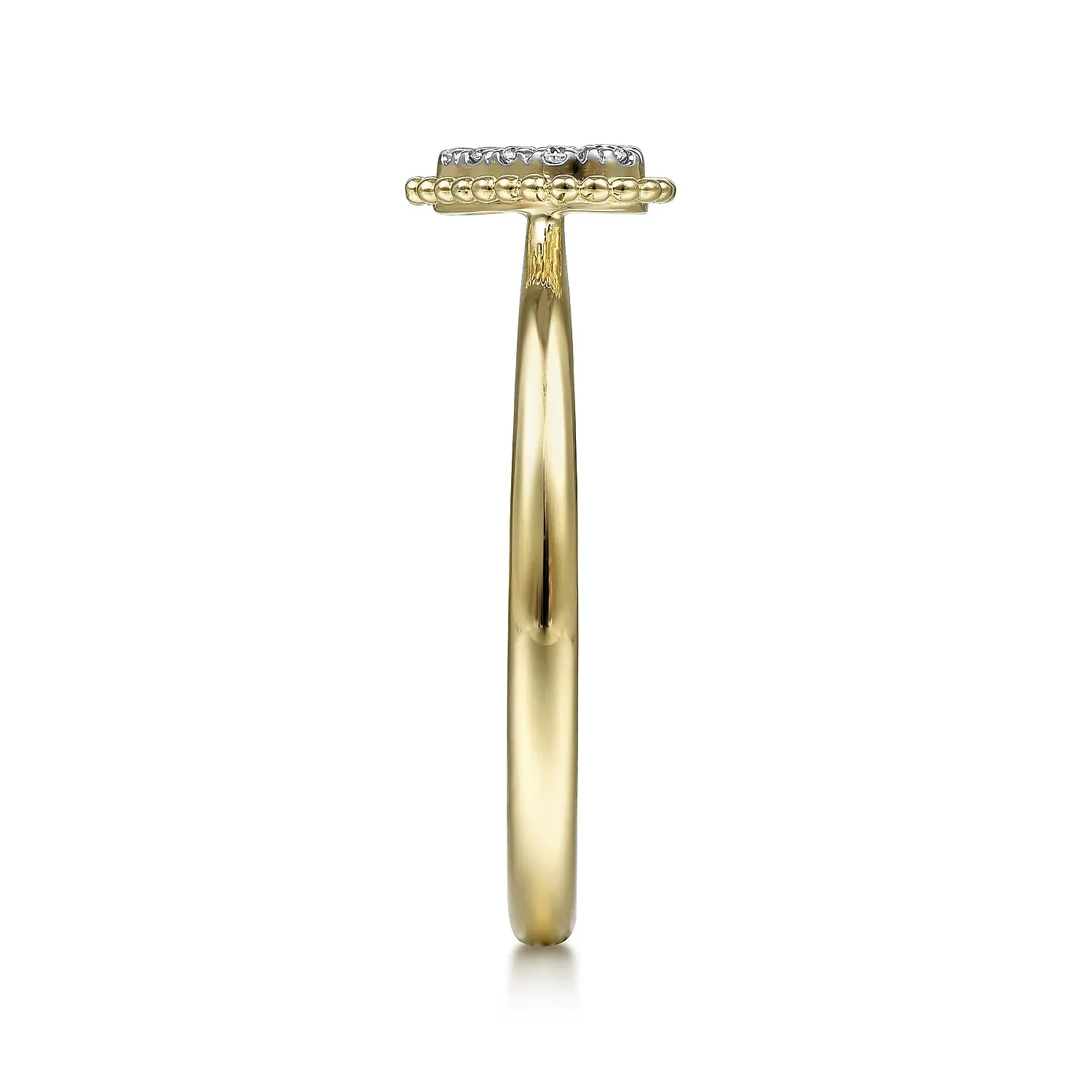Open Heart Diamond Ring