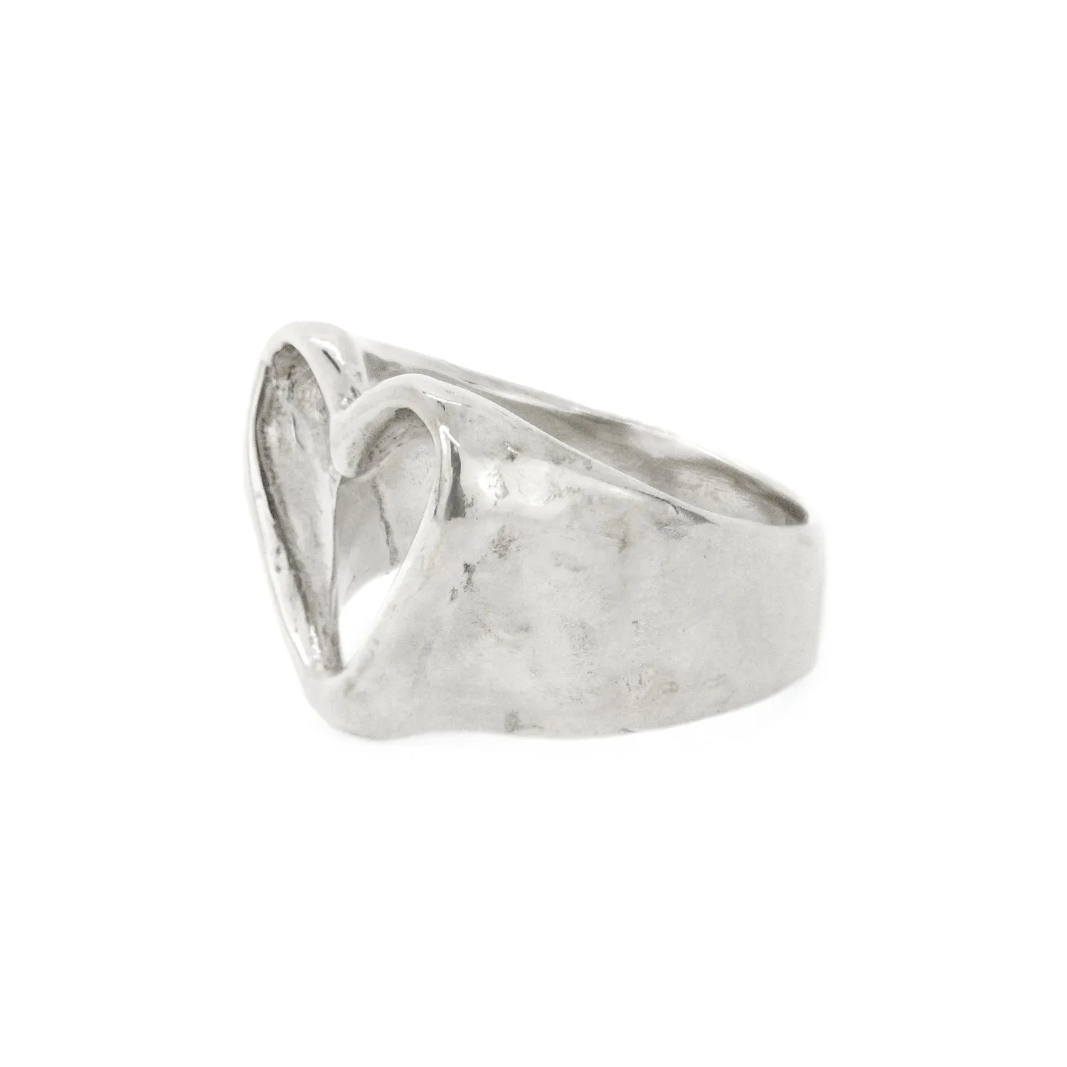 Open Heart Ring | Silver