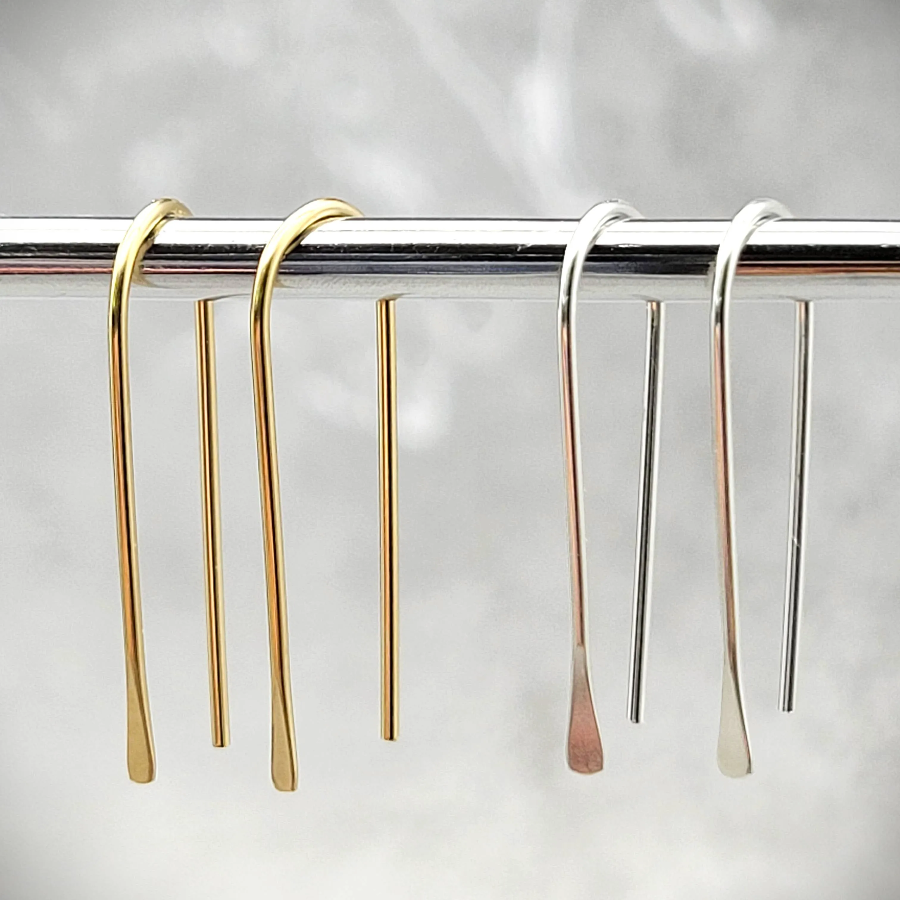 Open Hoop Threader Earrings - 14k Gold Filled